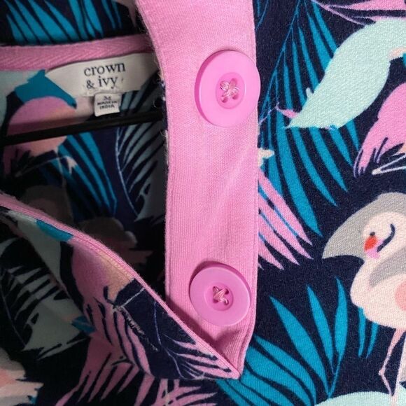 Crown & Ivy Flamenco Print Long Sleeve Pullover Size M - Picture 5 of 9